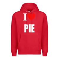 Red retro vintage classic i love pie for pie lovers cooks chefs t shirt Premium Hoodie - linhVisuals