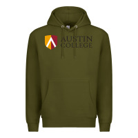 Army Green Austin College Premium Hoodie - linhVisuals