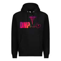 Black dnp doctor of nursing practice heartbeat color rn nurse Premium Hoodie - linhVisuals
