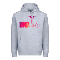 Heather Grey dnp doctor of nursing practice heartbeat color rn nurse Premium Hoodie - linhVisuals