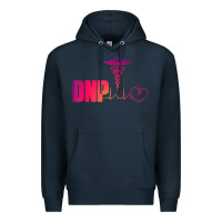 Navy dnp doctor of nursing practice heartbeat color rn nurse Premium Hoodie - linhVisuals