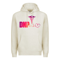 Oatmeal Heather dnp doctor of nursing practice heartbeat color rn nurse Premium Hoodie - linhVisuals