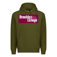 Army Green Brooklyn College Premium Hoodie - linhVisuals