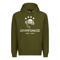 Army Green olympiakos greek Premium Hoodie - linhVisuals