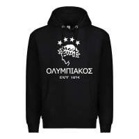 Black olympiakos greek Premium Hoodie - linhVisuals