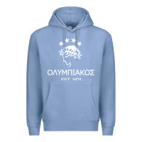 Colony Blue olympiakos greek Premium Hoodie - linhVisuals