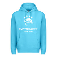 Ocean Blue olympiakos greek Premium Hoodie - linhVisuals