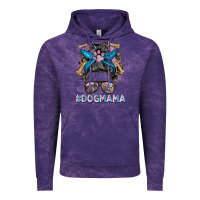 Cloud Purple dog mama messy bun Vintage Hoodie - BarkalooDesign