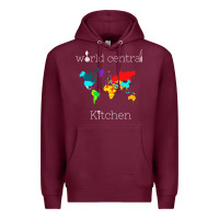 Burgundy world central kitchen Premium Hoodie - linhVisuals