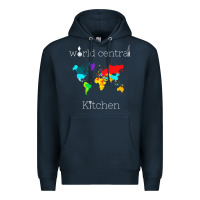 Navy world central kitchen Premium Hoodie - linhVisuals