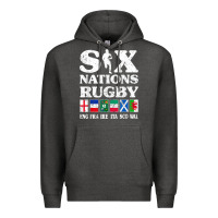 Charcoal Heather rugby 6 nations england france ireland italy scotland wales t shirt Premium Hoodie - linhVisuals