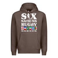 Coffee rugby 6 nations england france ireland italy scotland wales t shirt Premium Hoodie - linhVisuals