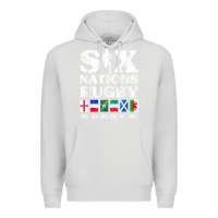 Dove Grey rugby 6 nations england france ireland italy scotland wales t shirt Premium Hoodie - linhVisuals
