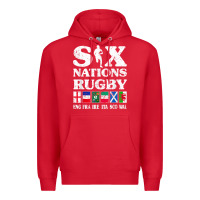 Red rugby 6 nations england france ireland italy scotland wales t shirt Premium Hoodie - linhVisuals