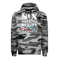 Slate Camo rugby 6 nations england france ireland italy scotland wales t shirt Premium Hoodie - linhVisuals