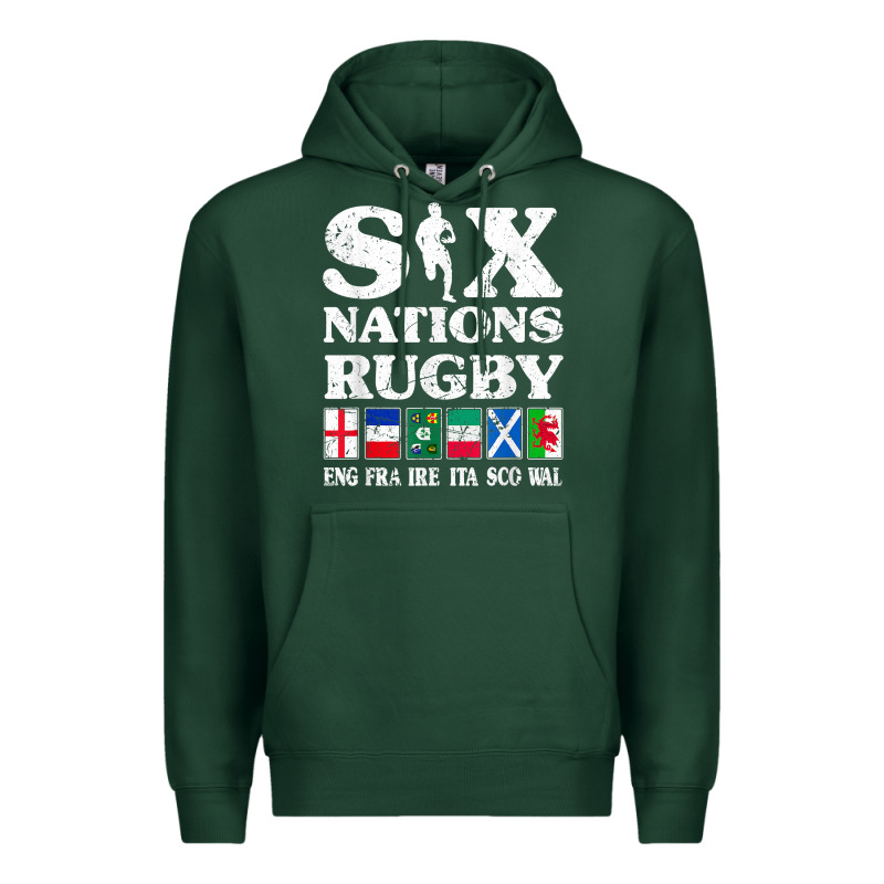 Rugby 6 Nations England France Ireland Italy Scotland Wales T Shirt Premium Hoodie by linhVisuals | Teevron