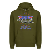 Army Green top gun the best of the best Premium Hoodie - linhVisuals
