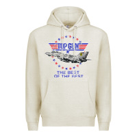Oatmeal Heather top gun the best of the best Premium Hoodie - linhVisuals
