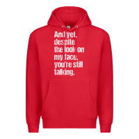 Red trending sarcastic adult humor Premium Hoodie - linhVisuals