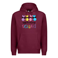 Burgundy easter egg hunting squad kindergarten squad girls boys kids Premium Hoodie - linhVisuals