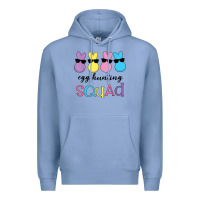 Colony Blue easter egg hunting squad kindergarten squad girls boys kids Premium Hoodie - linhVisuals