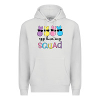 Dove Grey easter egg hunting squad kindergarten squad girls boys kids Premium Hoodie - linhVisuals