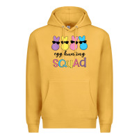 Mustard easter egg hunting squad kindergarten squad girls boys kids Premium Hoodie - linhVisuals