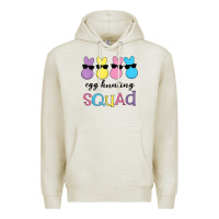 Oatmeal Heather easter egg hunting squad kindergarten squad girls boys kids Premium Hoodie - linhVisuals