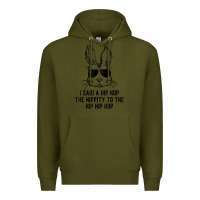 Army Green sunglass bunny hip hop hippity  easter gift  mens & womens t shirt Premium Hoodie - linhVisuals
