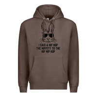 Coffee sunglass bunny hip hop hippity  easter gift  mens & womens t shirt Premium Hoodie - linhVisuals