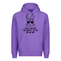 Purple sunglass bunny hip hop hippity  easter gift  mens & womens t shirt Premium Hoodie - linhVisuals