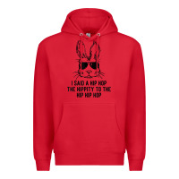 Red sunglass bunny hip hop hippity  easter gift  mens & womens t shirt Premium Hoodie - linhVisuals