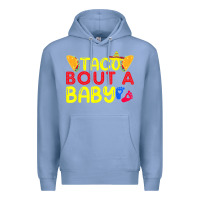 Colony Blue taco bout a baby pregnancy announcement cinco de mayo party t shirt Premium Hoodie - linhVisuals