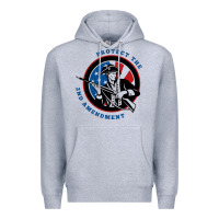 Heather Grey american patriot Premium Hoodie - linhVisuals