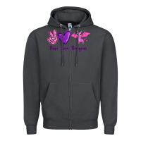 Smoke Peace Love Dragons Zipper Hoodie - RanaPortraitStore