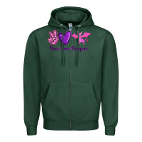 Sports Green Peace Love Dragons Zipper Hoodie - RanaPortraitStore