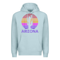 Blue Mist arizona   vintage retro cactus souvenir gift t shirt Premium Hoodie - linhVisuals