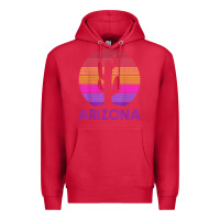 Cardinal arizona   vintage retro cactus souvenir gift t shirt Premium Hoodie - linhVisuals