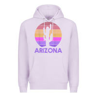 Lilac arizona   vintage retro cactus souvenir gift t shirt Premium Hoodie - linhVisuals