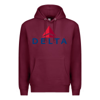 Burgundy DELTA Premium Hoodie - linhVisuals
