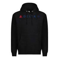 Black DELTA SKY TEAM Premium Hoodie - linhVisuals