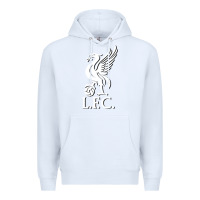White LIVERPOOL CLUB POPULAR Premium Hoodie - linhVisuals