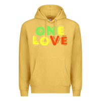 Antique Gold reggae colors t  shirtone love reggae lovers pattern t  shirt Premium Hoodie - linhVisuals