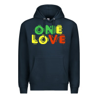 Navy reggae colors t  shirtone love reggae lovers pattern t  shirt Premium Hoodie - linhVisuals