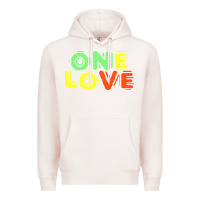 Pale Pink reggae colors t  shirtone love reggae lovers pattern t  shirt Premium Hoodie - linhVisuals