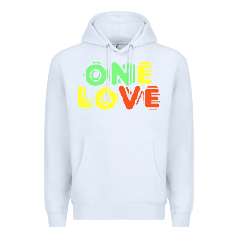 Reggae Colors T  Shirtone Love Reggae Lovers Pattern T  Shirt Premium Hoodie by linhVisuals | Teevron