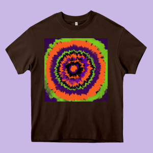 Halloween Tie  Dye Pattern Heavy Core Tee Designed By Ranaportraitstore