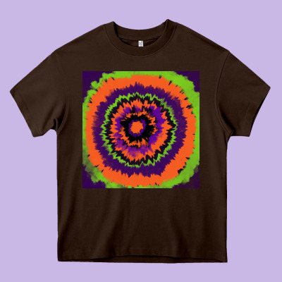 Halloween Tie  Dye Pattern Heavy Core Tee Designed By Ranaportraitstore