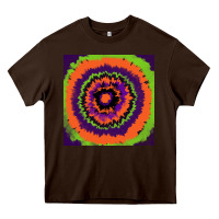 Chocolate Brown halloween tie  dye pattern Heavy Core Tee - RanaPortraitStore