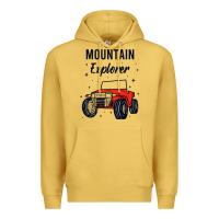 Antique Gold mountain explorer Premium Hoodie - linhVisuals